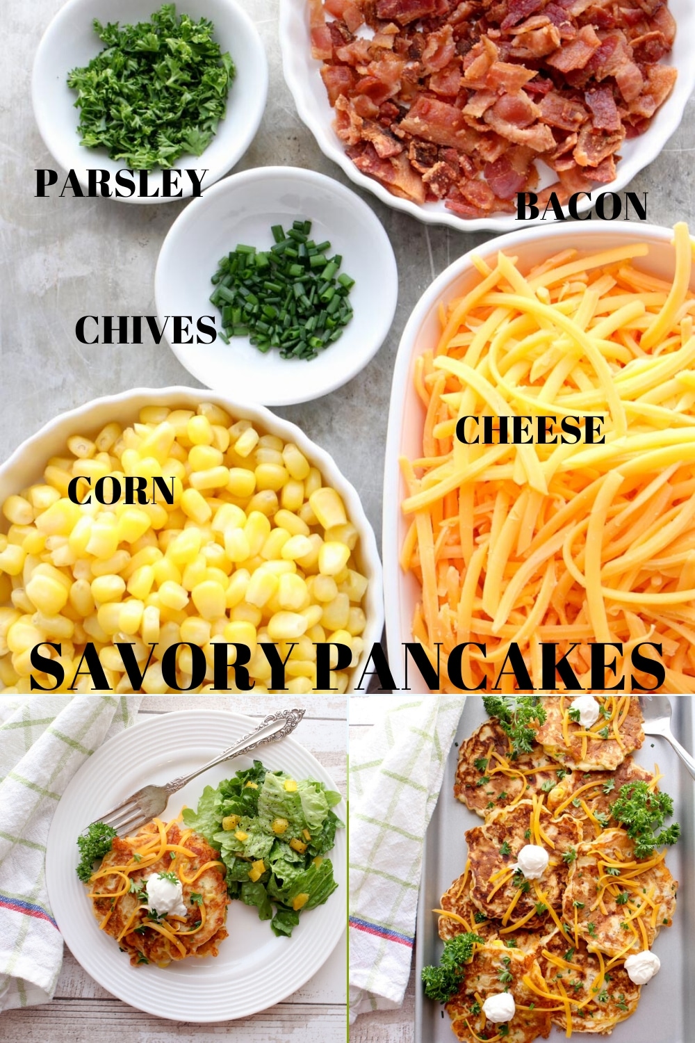 Everyone loves pancakes! And pancakes are great when you're craving breakfast for dinner. Especially with my Loaded Savory Pancakes.  via @krazykitchenmom