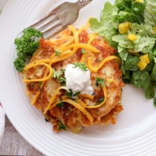 One savory pancake on a plate