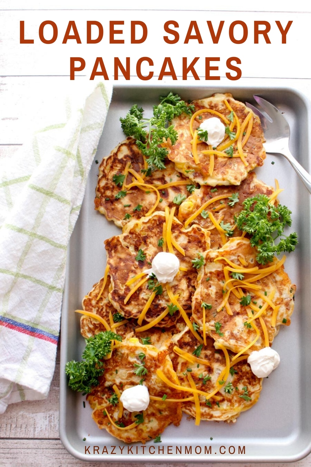 Everyone loves pancakes! And pancakes are great when you're craving breakfast for dinner. Especially with my Loaded Savory Pancakes.  via @krazykitchenmom