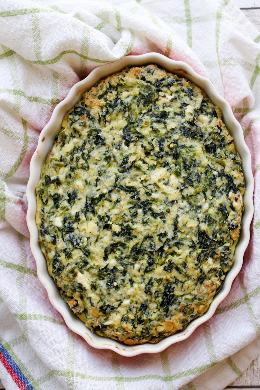 Crustless Spinach Pie - Spanakopita