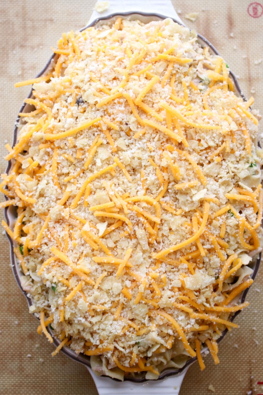 Casserole ready to go into the oven