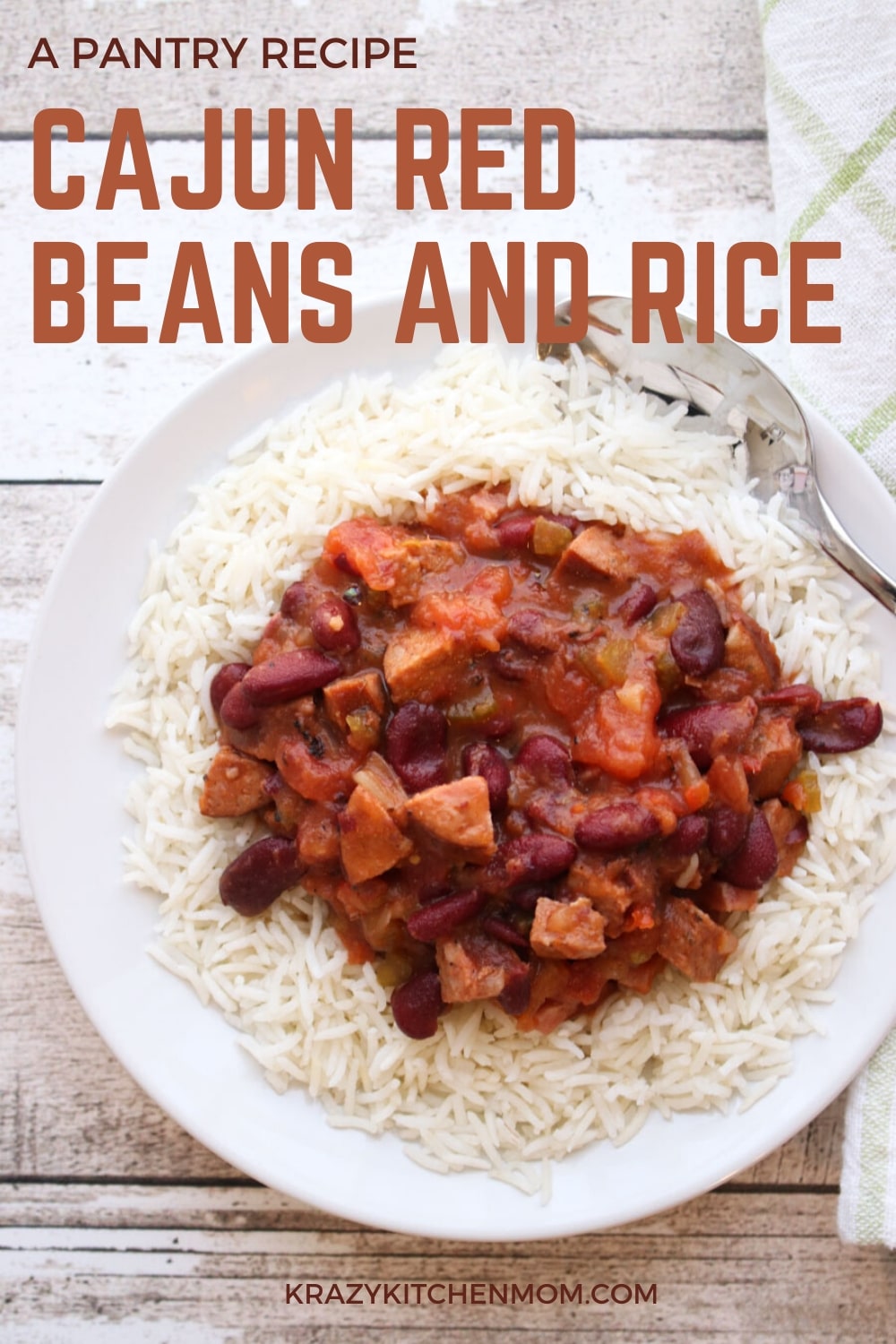 Cajun Red Beans and Rice Pantry Recipe Krazy Kitchen Mom
