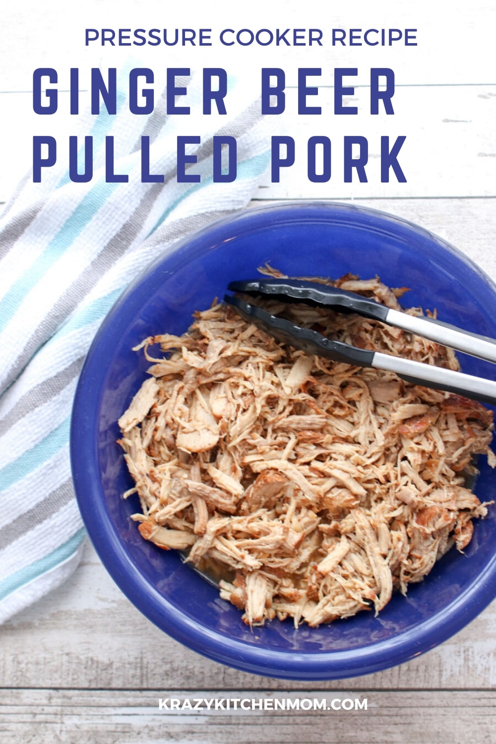 Pressure Cooker Ginger Beer Pulled Pork is easy, convenient, quick and delicious. It's moist and has a sweet and subtle ginger taste from the ginger beer.  via @krazykitchenmom