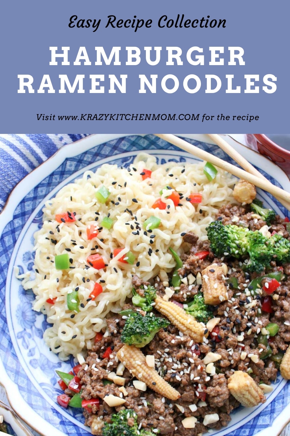 All you need to make Hamburger Ramen Noodles is ground beef, some veggies, some Asian flavors, and ramen noodles.  via @krazykitchenmom