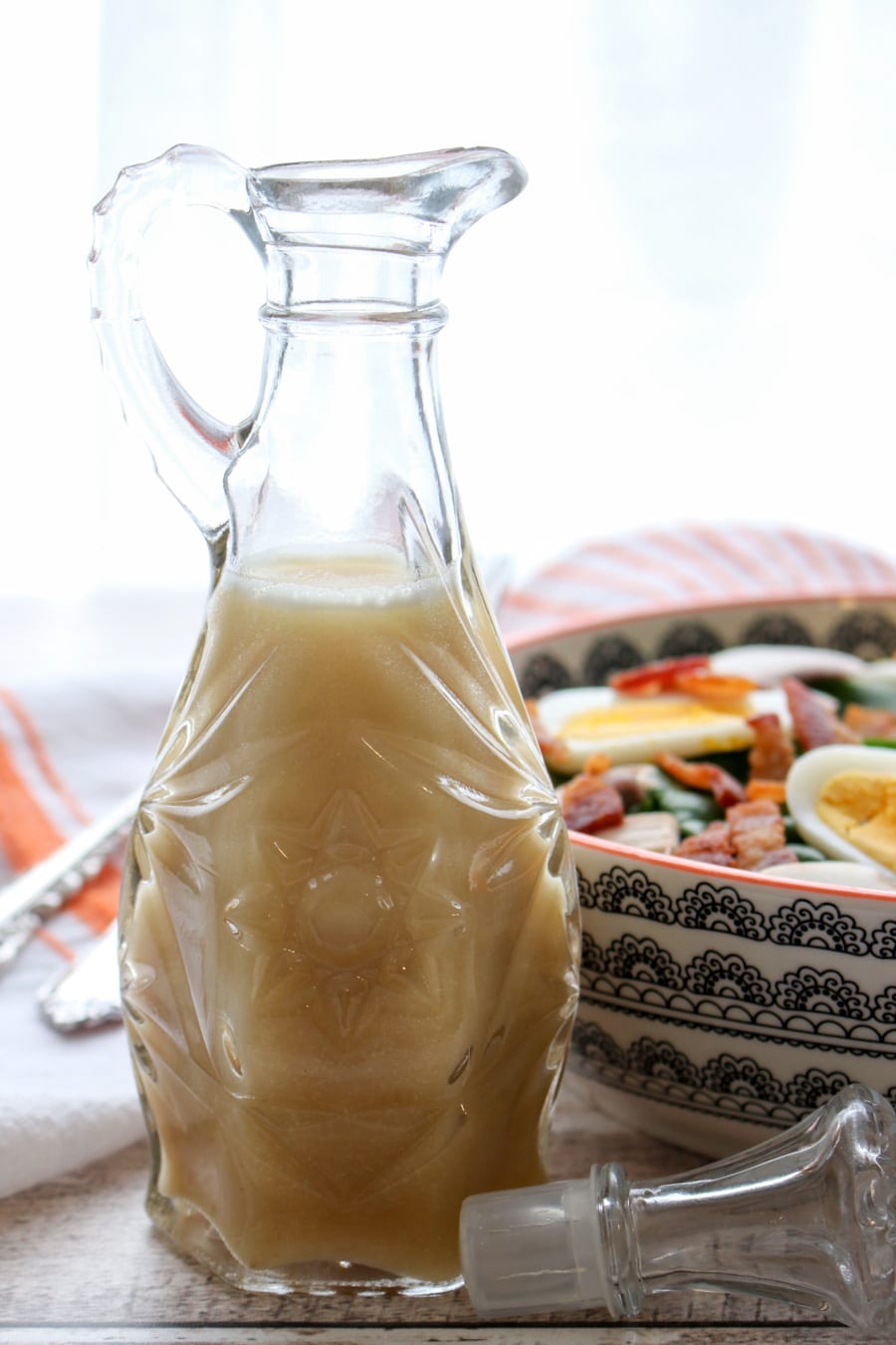 Bottle of bacon salad dressing