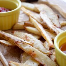 close up shot of french fries