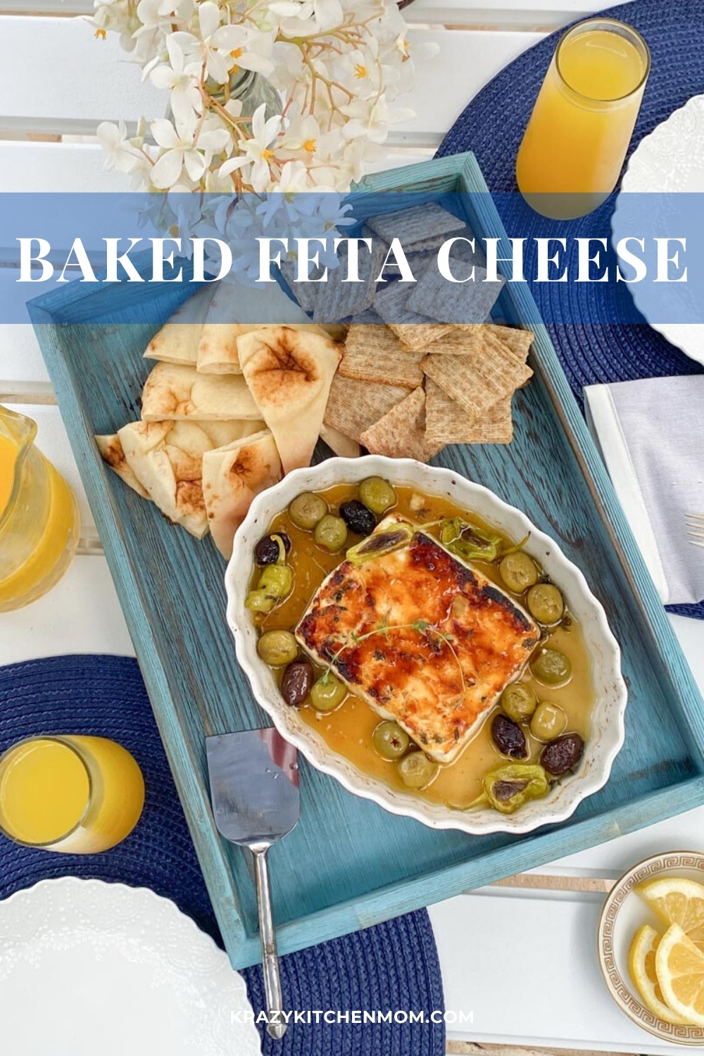 Honey Za'atar Baked Feta Cheese via @krazykitchenmom