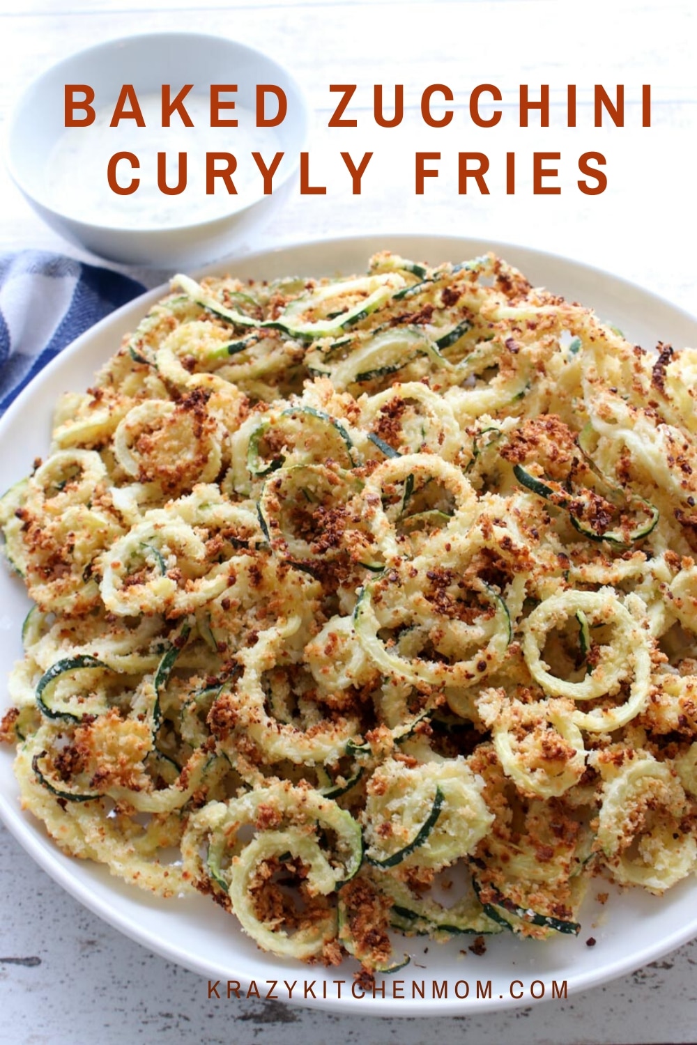 These Baked Parmesan Zucchini Fries are tender, crispy, health, and a fun way to eat zucchini. They are lightly breaded in panko bread crumbs and parmesan cheese and baked to perfection.  via @krazykitchenmom