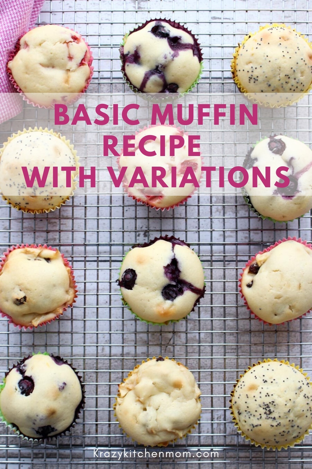 Start with this Basic Muffin Recipe to make many variations and flavors of muffins. This simple recipe allows you to add many different fruits and flavors to create mouthwatering muffins.  via @krazykitchenmom