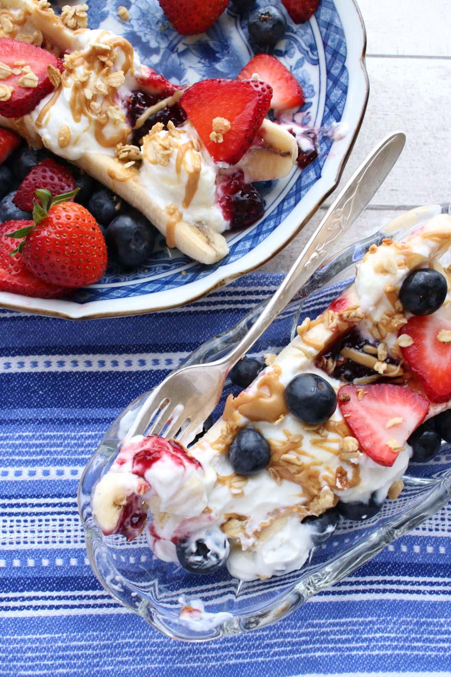 Dish of Breakfast Banana Split