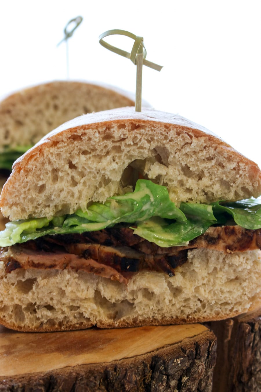 Caesar Salad Pork Tenderloin Sandwich