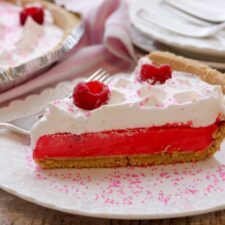 1 slice of Raspberry Jello Yogurt Pie