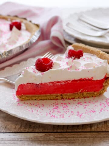 1 slice of Raspberry Jello Yogurt Pie