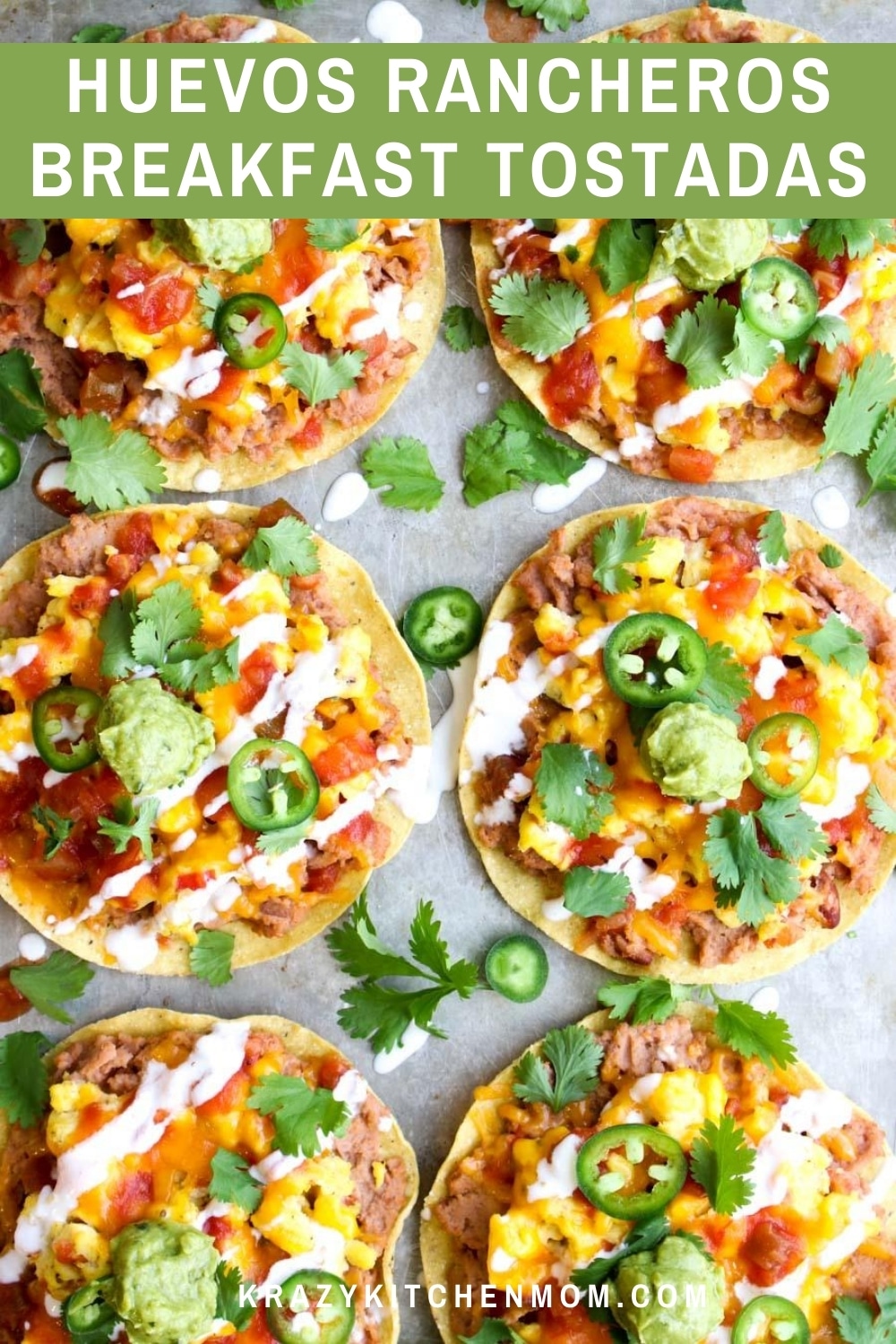 Looking for a way to mix it up for breakfast, brunch, and even dinner? Tostadas are a great way to add a ton of flavor and variety to your weekly menu. Serve these with a side of fresh diced fruit like watermelon or pineapple for a complete meal. via @krazykitchenmom