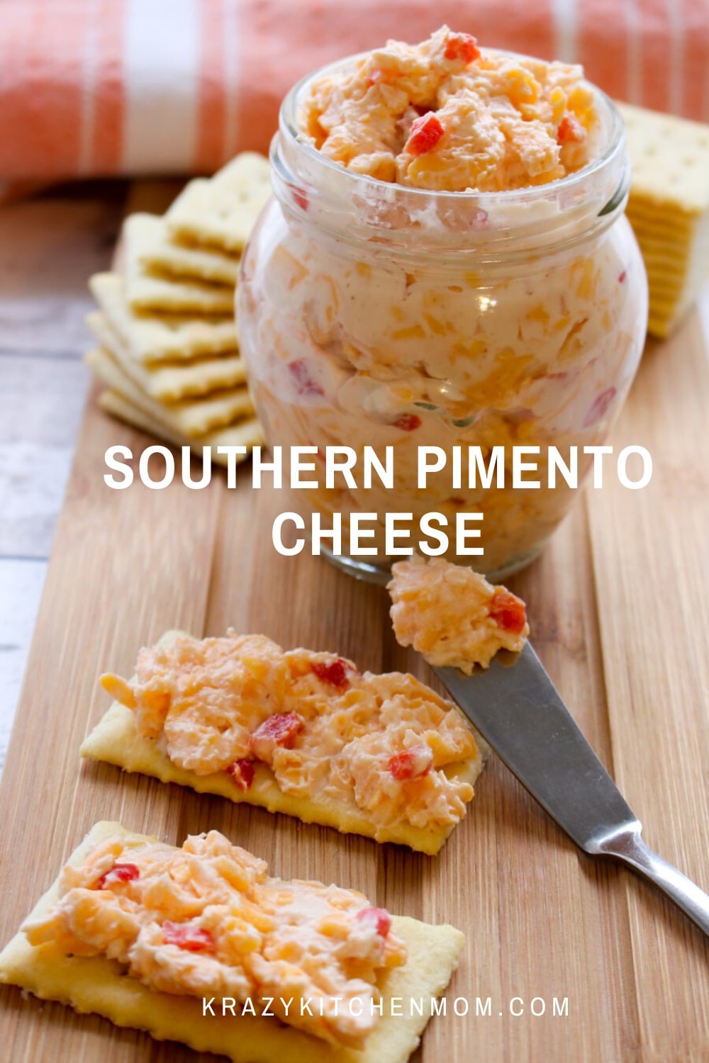 I call this Southern Pimento Cheese an "easy-living" recipe because you can make it in less than 5 minutes with simple ingredients. A heaping schmear on a cracker, one bite and you get it! You'll understand why people are crazy over pimento cheese spread. It's tangy, creamy, cheesy, and down-right fantastic! via @krazykitchenmom