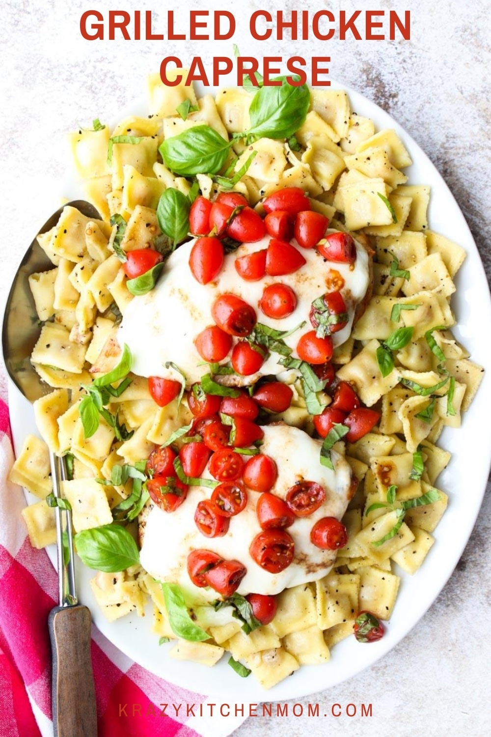 Fire up the grill for tender, juicy, flavor-packed grilled chicken topped with mozzarella cheese, fresh tomatoes, aromatic basil, olive oil, and balsamic vinegar.  via @krazykitchenmom