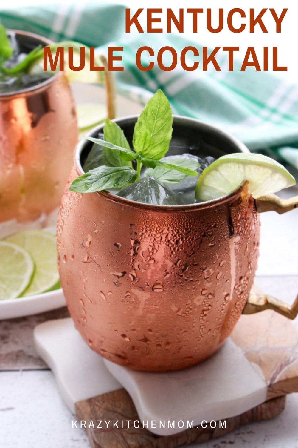 A simple twist on a traditional Moscow Mule using bourbon instead of vodka. Invite your family and friends to join you for a casual evening on the patio with this delightfully cold and refreshing Kentucky Mule Cocktail. via @krazykitchenmom