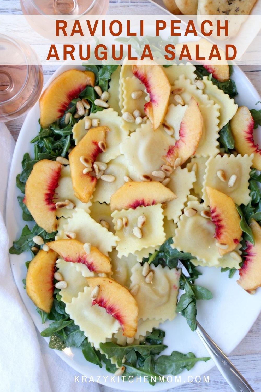 Don't underestimate the power of a simple salad; they don't have to be complicated or difficult to be fancy and delicious. Let the simple ingredients in this peach arugula pasta salad shine, where less is more and dinner is quick, full of flavor, and satisfying. via @krazykitchenmom