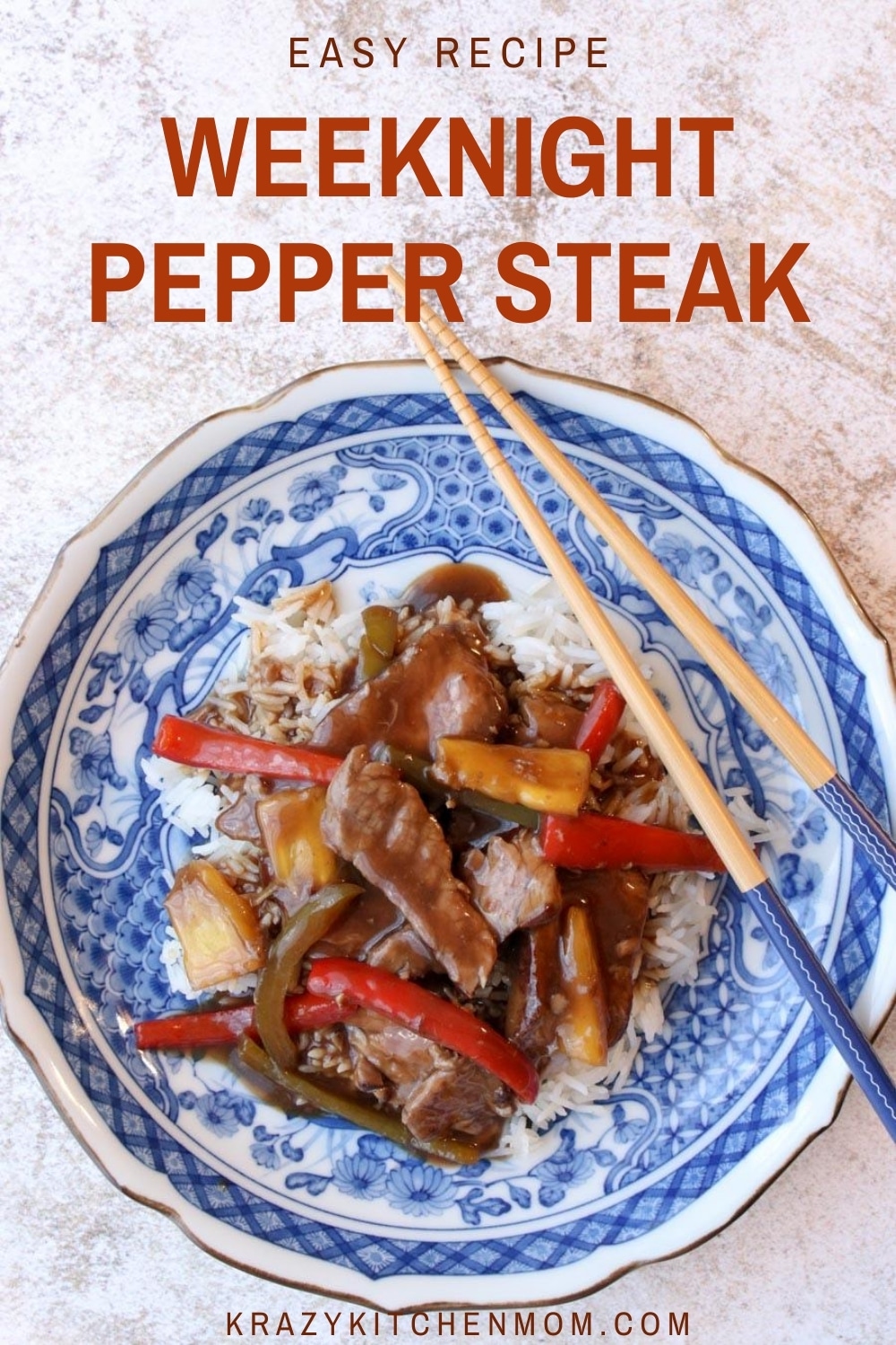 Easy Weeknight Pepper Steak is a fast and hearty way to feed your family. It cooks in minutes but it tastes like it's cooked for hours.  via @krazykitchenmom