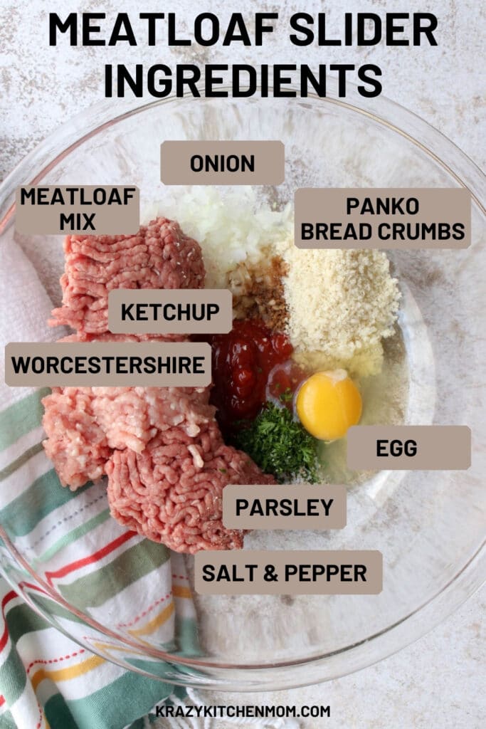 Photo of the slider ingredients