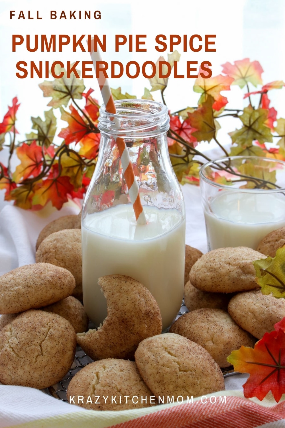 These cookies are a twist on the classic Snickerdoodle Cookie. Soft, fluffy sugar cookie-like cookies dusted in just the right amount of pumpkin pie spice to remind you of a crisp fall afternoon.  via @krazykitchenmom