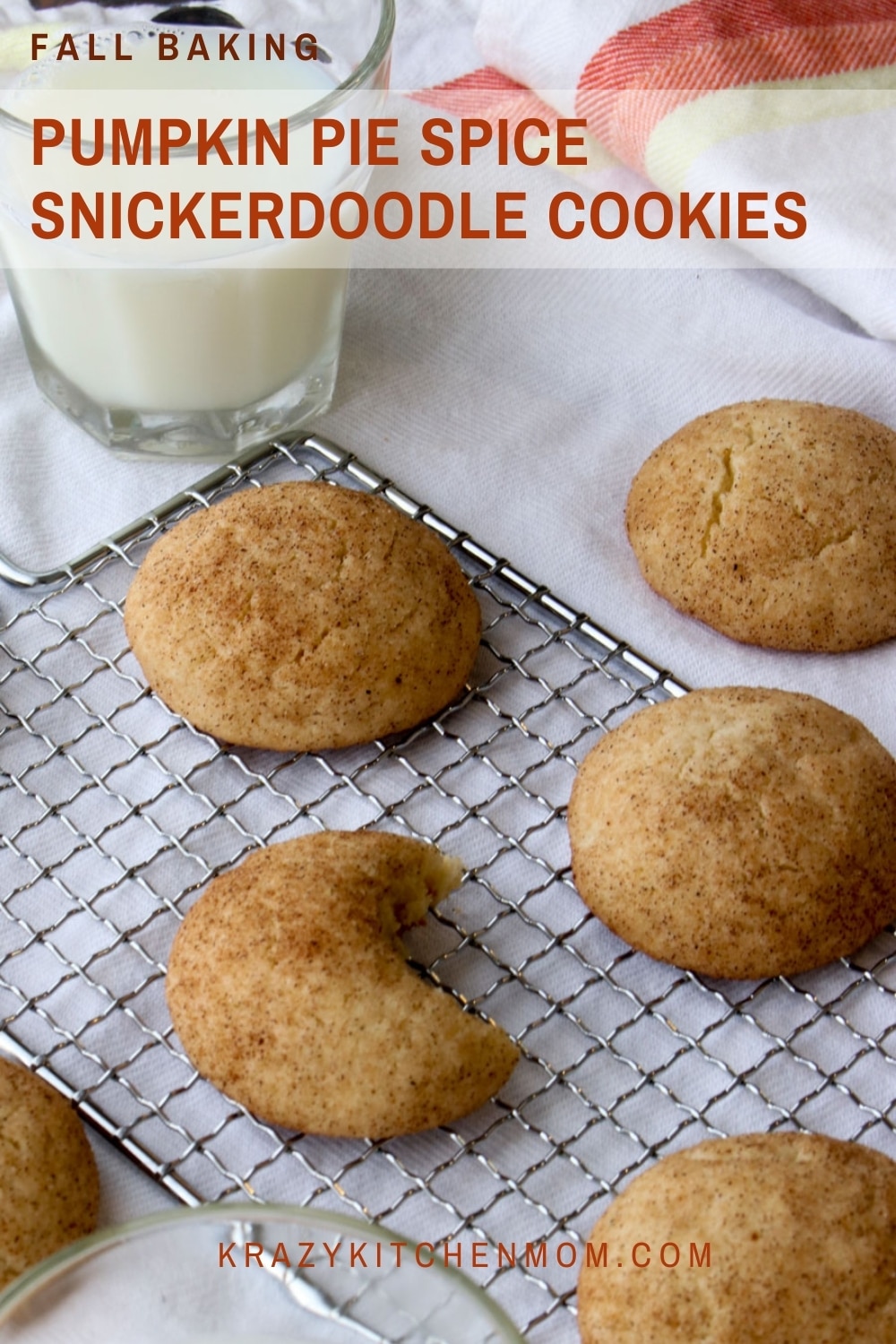 These cookies are a twist on the classic Snickerdoodle Cookie. Soft, fluffy sugar cookie-like cookies dusted in just the right amount of pumpkin pie spice via @krazykitchenmom