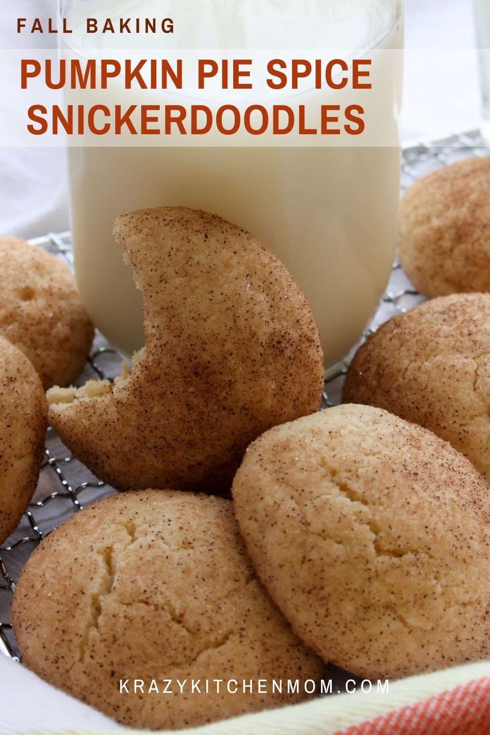 These cookies are a twist on the classic Snickerdoodle Cookie. Soft, fluffy sugar cookie-like cookies dusted in just the right amount of pumpkin pie spice via @krazykitchenmom