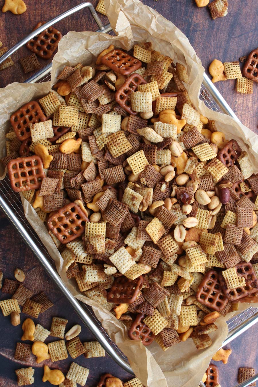 Basket of party mix