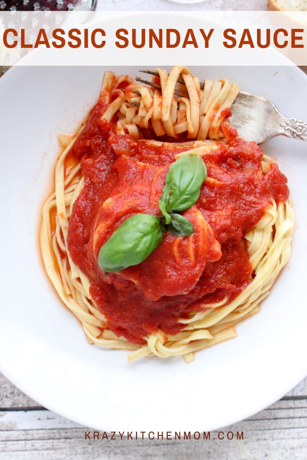 The secret to a perfect Sunday Sauce is to cook it low and slow for several hours. No rush and little fuss. It's worth every minute you wait. via @krazykitchenmom