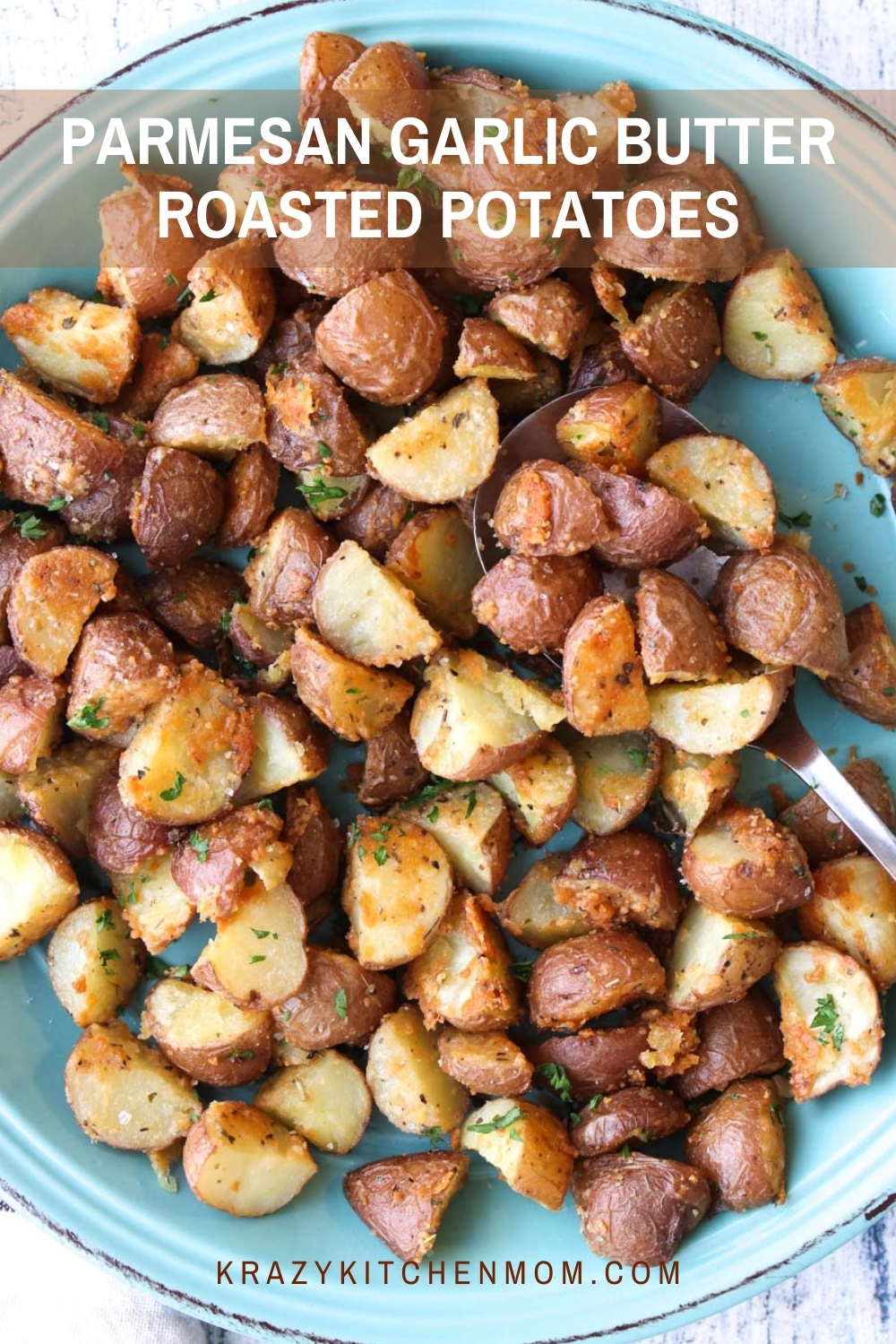 Crispy, cheesy, herby, roasted potatoes make the perfect side dish for any meal. The entire family will love these potatoes. They might even ask for seconds.  via @krazykitchenmom