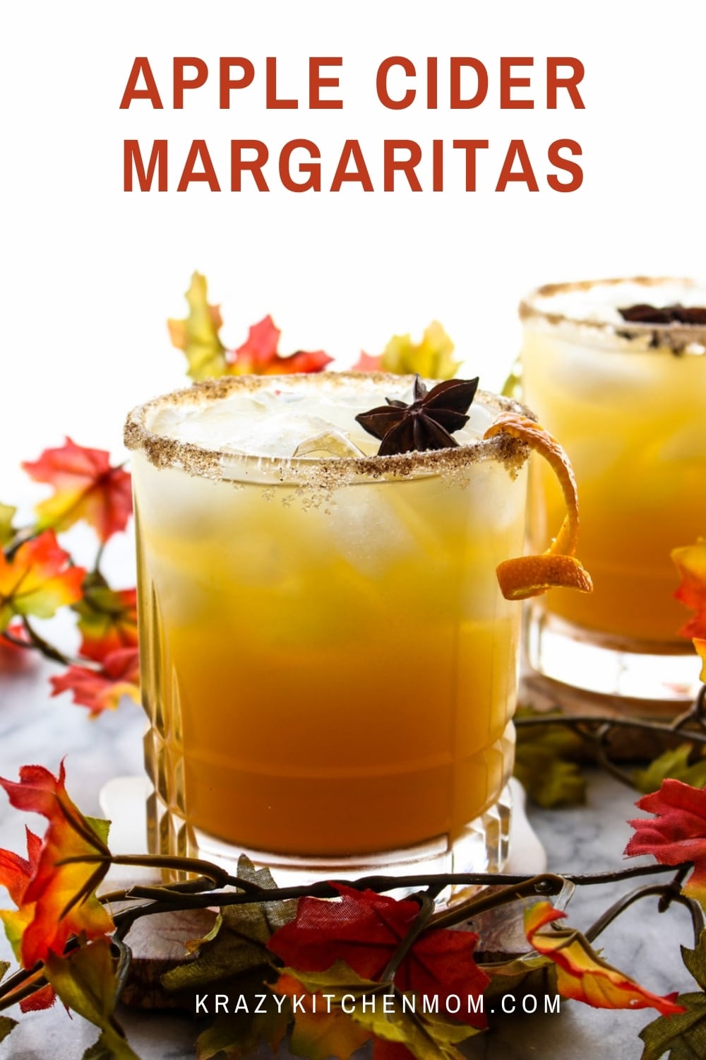 Here it is...the best Apple Cider Margaritas you'll ever taste! Apple cider, tequila, triple sec, and a splash of a secret ingredient with a cinnamon sugar rim, of course.  via @krazykitchenmom