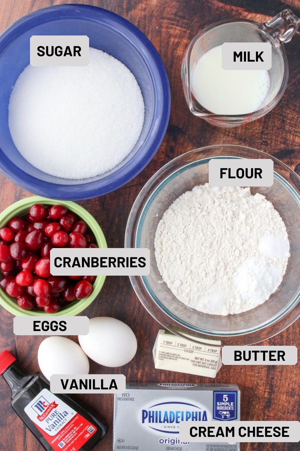 photo showing the ingredients in muffin top cookies