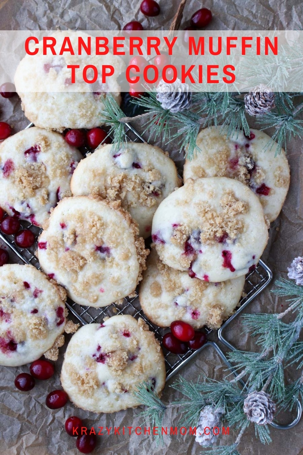 Light, fluffy muffin tops turned into delicate delicious cookies topped with a sweet crunchy streusel. Perfect for a quick breakfast or snack.  via @krazykitchenmom