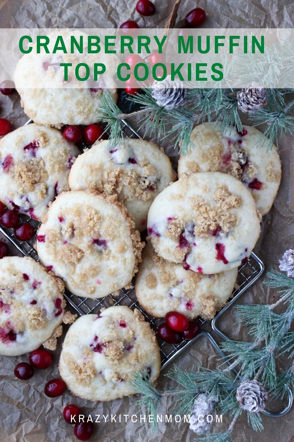 Light, fluffy muffin tops turned into delicate delicious cookies topped with a sweet crunchy streusel. Perfect for a quick breakfast or snack.  via @krazykitchenmom