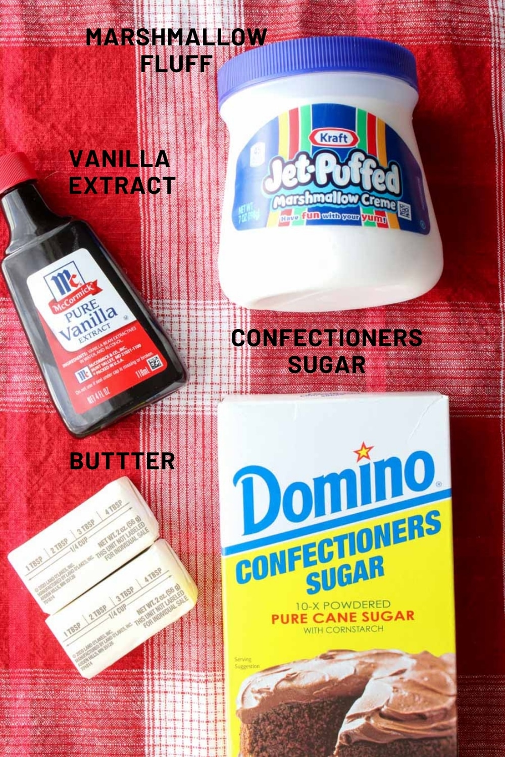 Four ingredients for Marshmallow Frosting