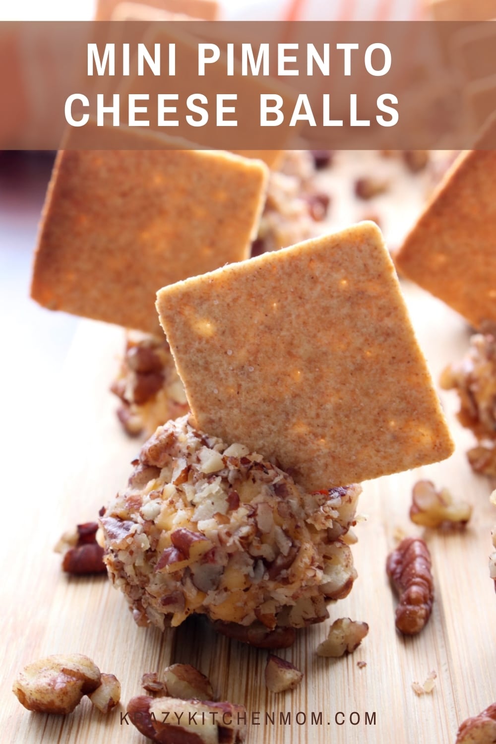 If you like pimento cheese spread, then you are going to LOVE these little bites of pimento cheese rolled in crunchy pecans. Put a taste of the south in your mouth! via @krazykitchenmom