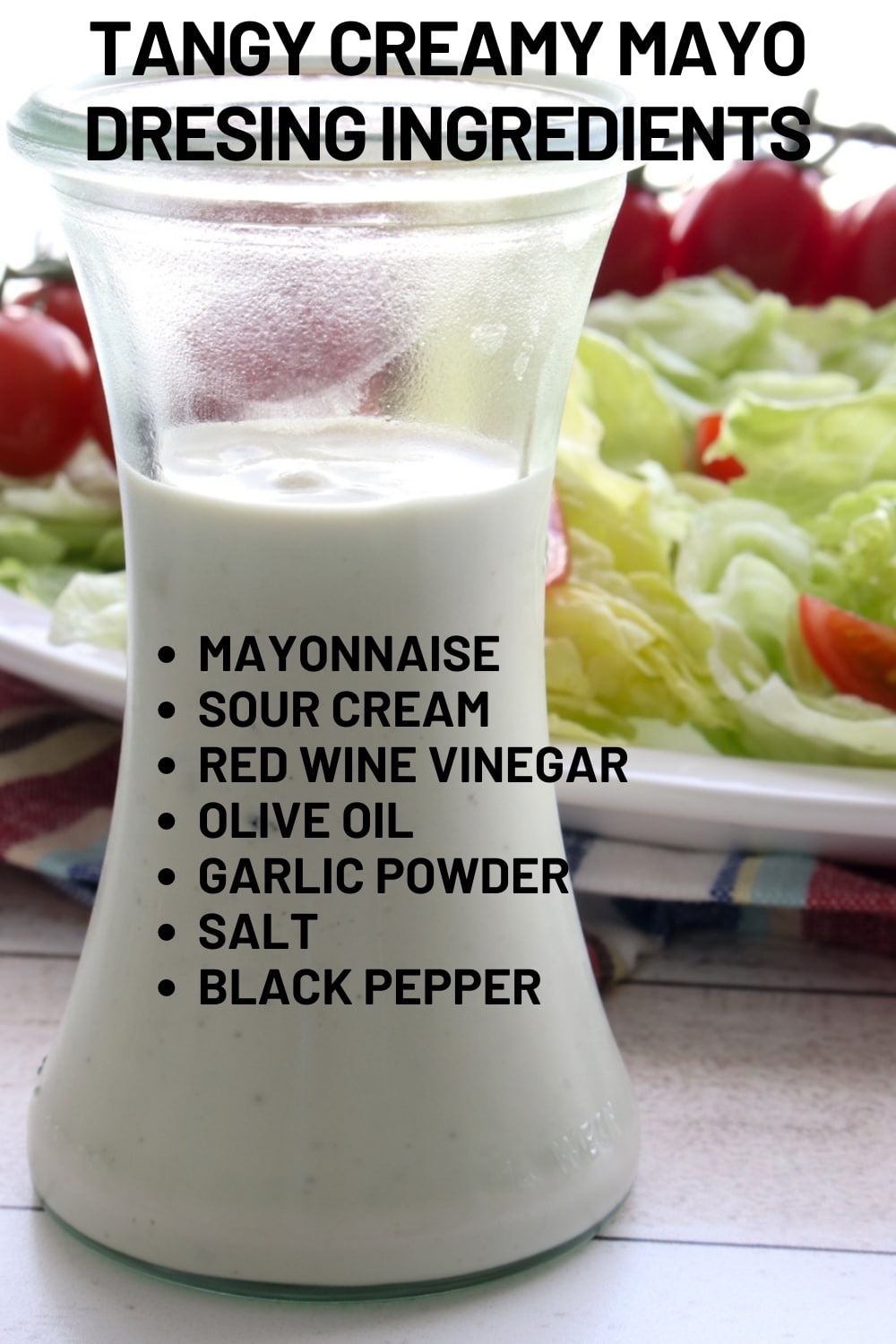 photo of a jar of salad dressing with the ingredient listed on the photo