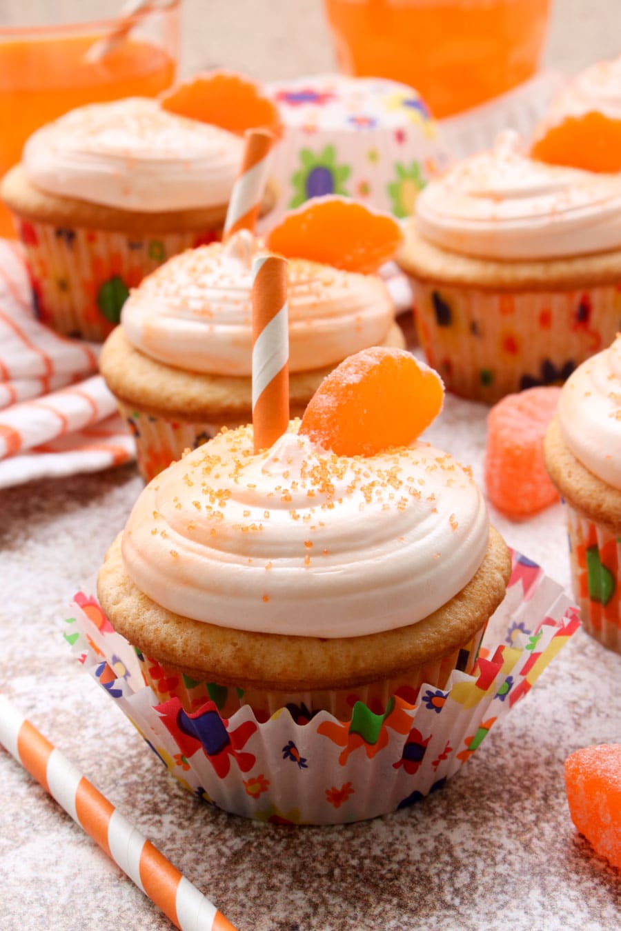 orange cupcakes