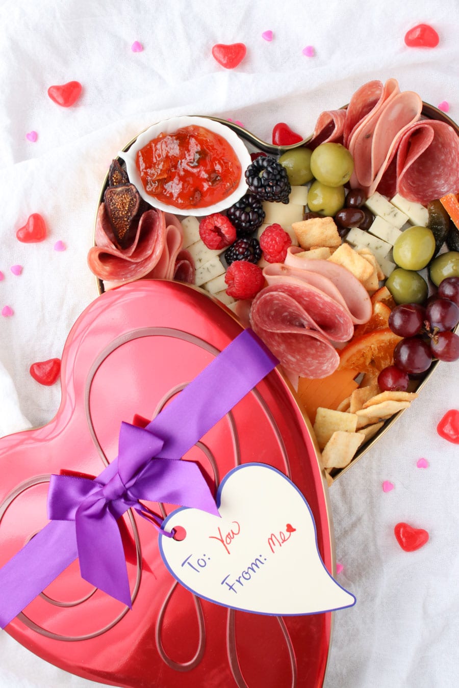 heart shaped charcuterie