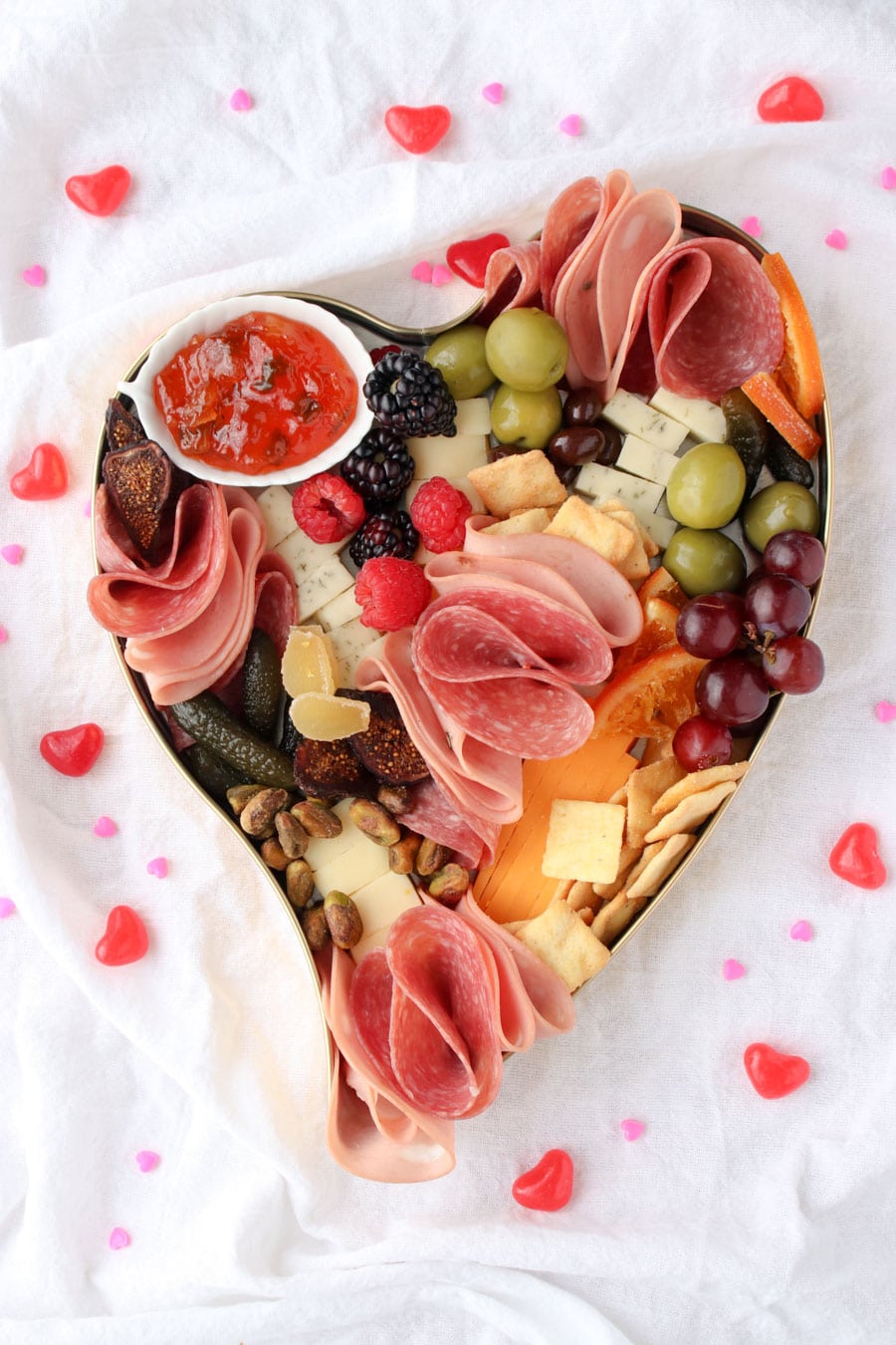 heart shaped charcuterie box