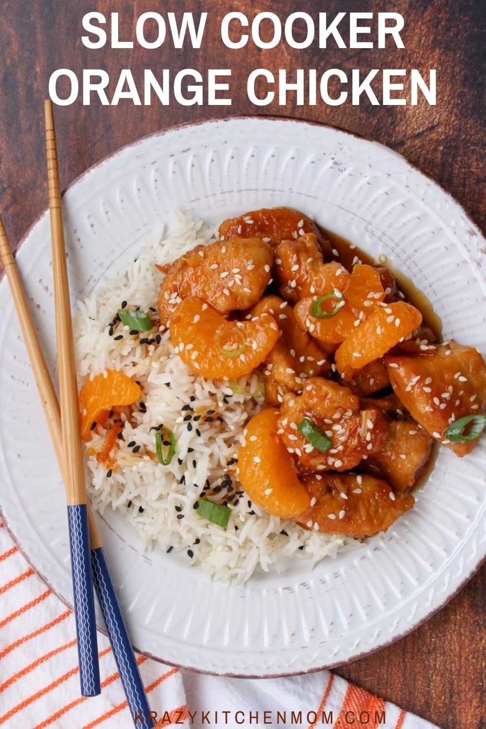 Make Orange Chicken at home! Super tender chicken drenched in a sweet tangy glaze that rivals any take out place. via @krazykitchenmom