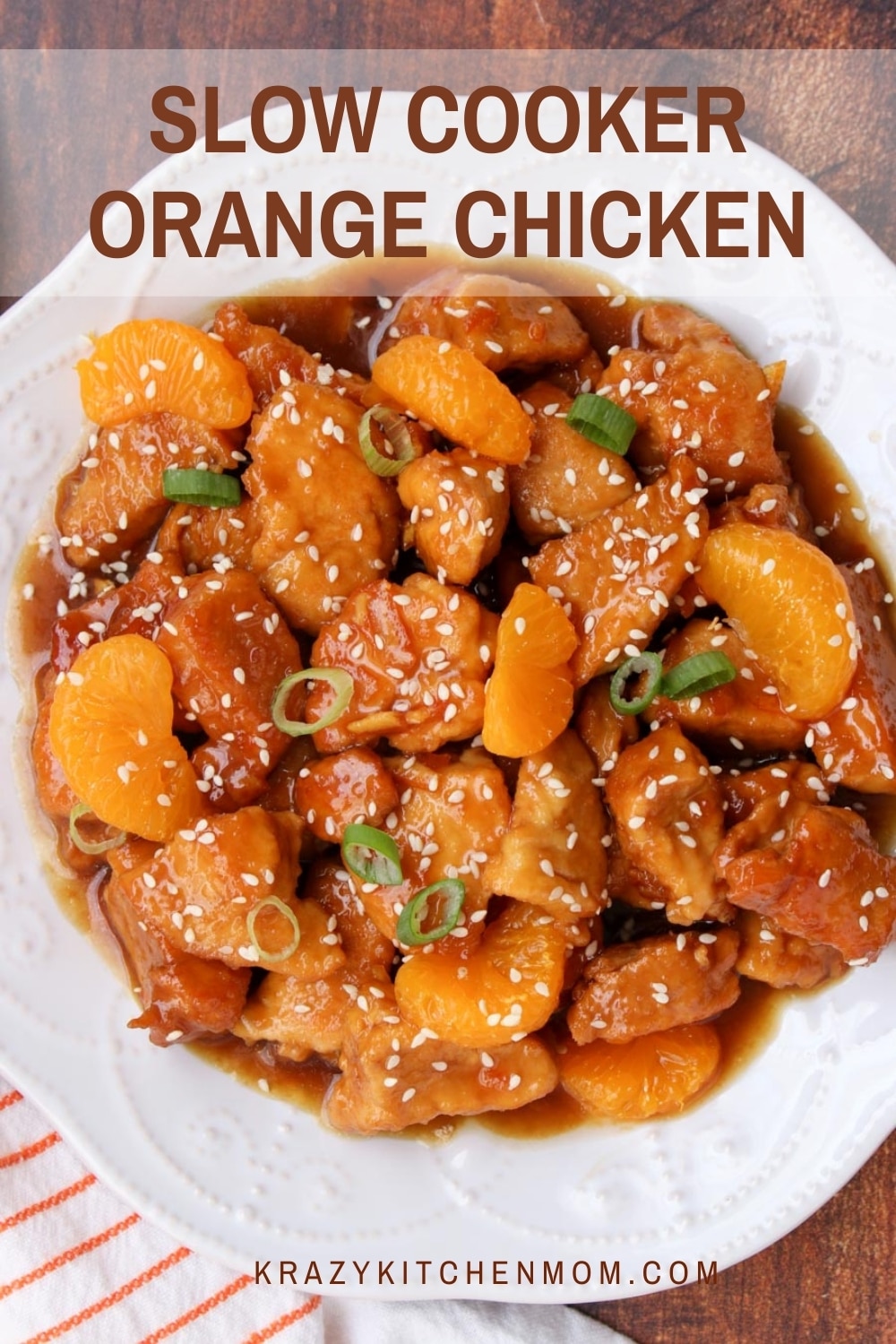 Make Orange Chicken at home! Super tender chicken drenched in a sweet tangy glaze that rivals any take out place. via @krazykitchenmom