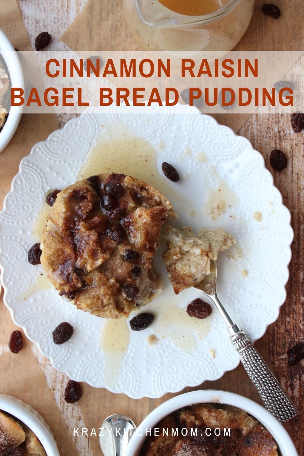 Turn leftover bagels into a decadent dessert that will have them asking for more. This is the ultimate comfort food dessert. via @krazykitchenmom