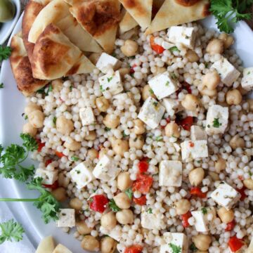 platter of Mediterranean Couscous Salad