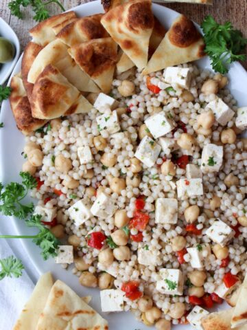 platter of Mediterranean Couscous Salad