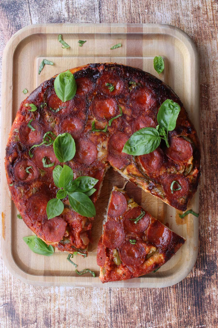 Cast Iron Skillet Pizza {Deep Dish} - The Seasoned Mom