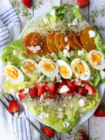 salad on a large platter