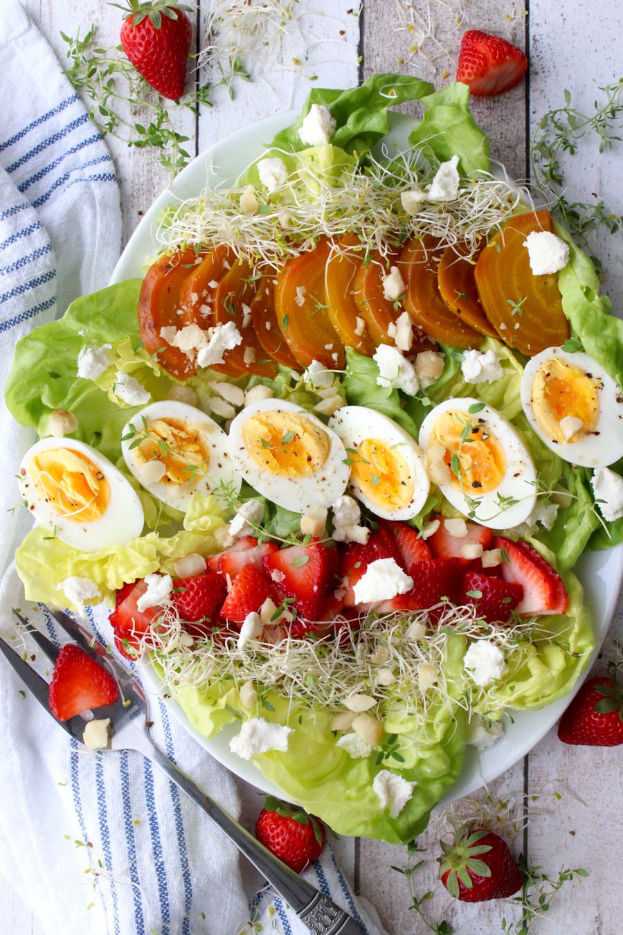 salad on a large platter