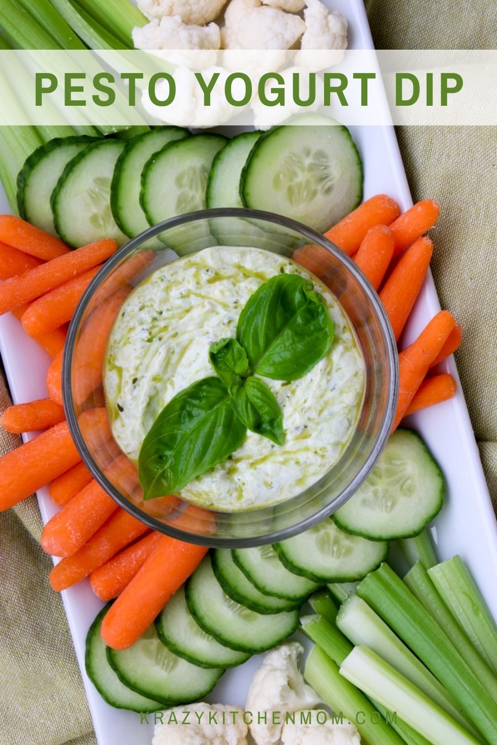 Make a healthy, herby, creamy vegetable dip with just two store-bought ingredients.  via @krazykitchenmom