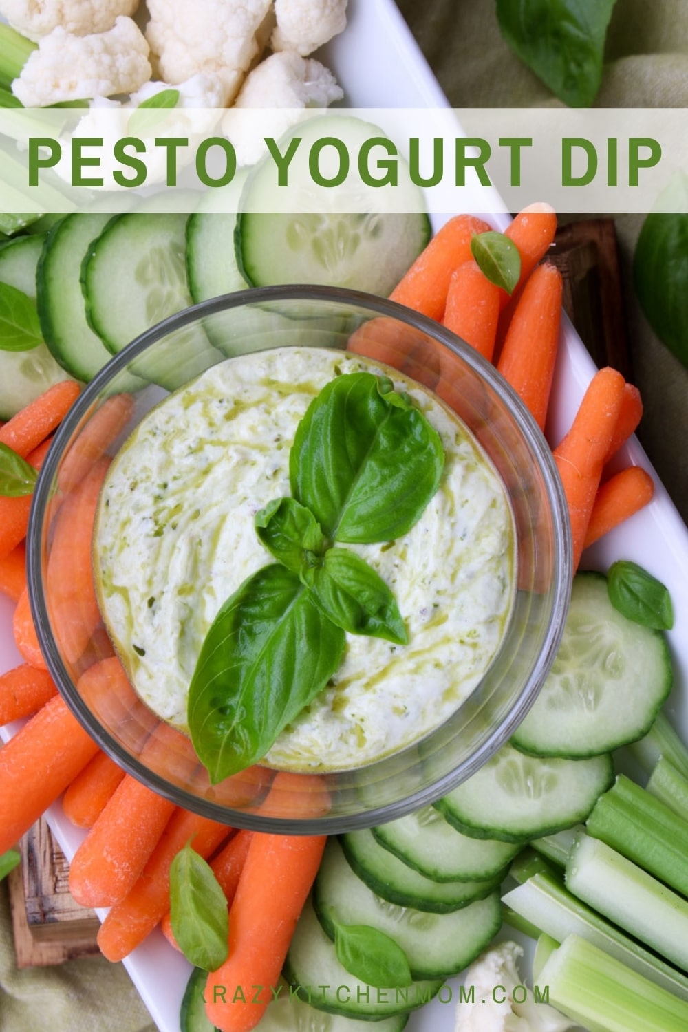 Make a healthy, herby, creamy vegetable dip with just two store-bought ingredients.  via @krazykitchenmom